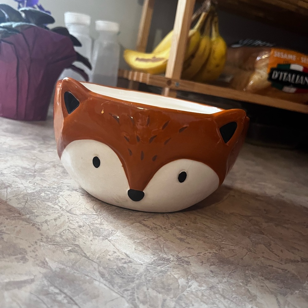Cute Fox Ceramic Bowl